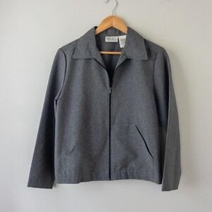 Gray Kathie Lee Collection Zip-Up Jacket